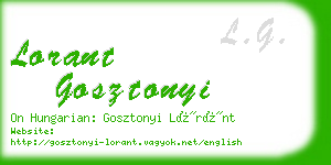 lorant gosztonyi business card